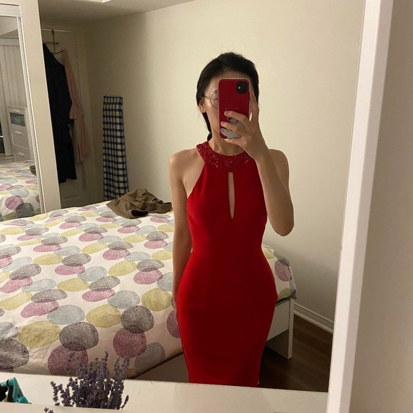 Sherri Hill Red Dress - Picture 7 of 10